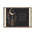 Celestial Moon and Stars Woven Blanket