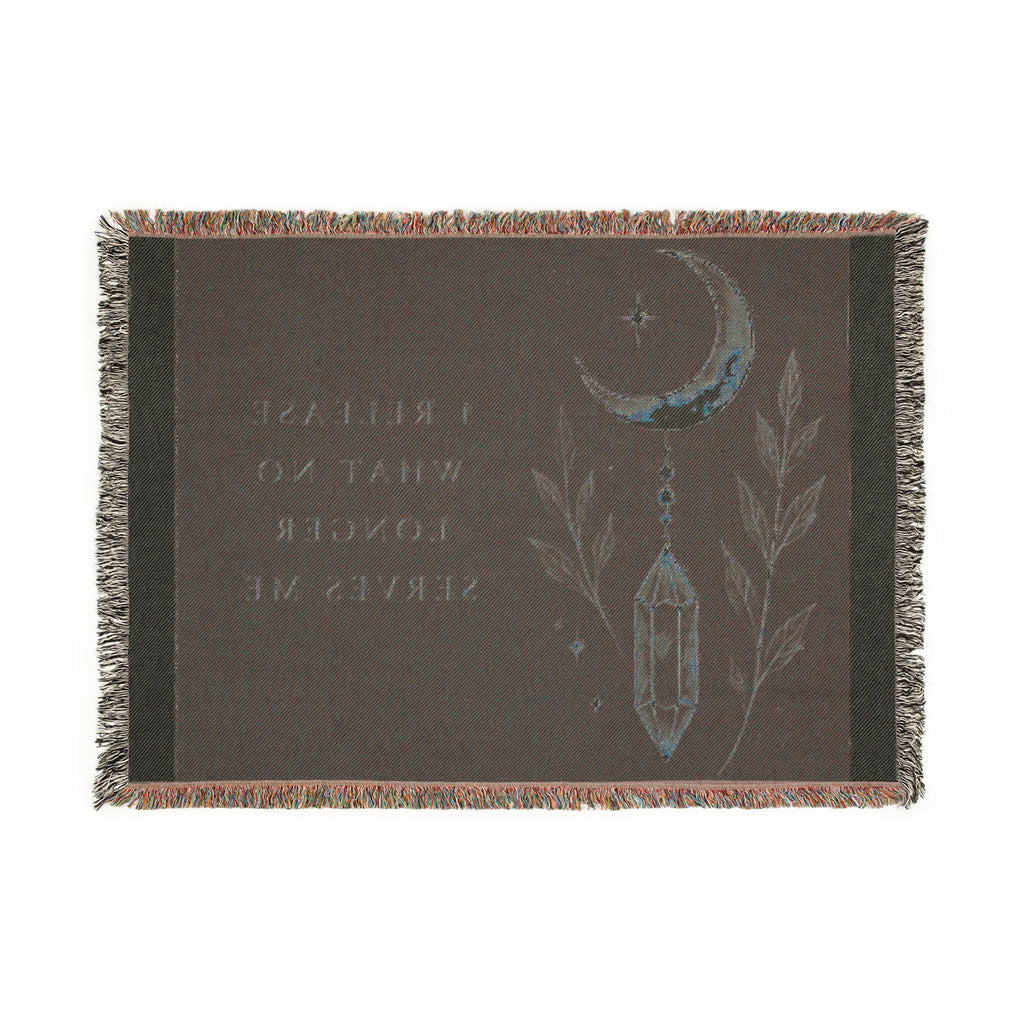 Celestial Moon and Stars Woven Blanket