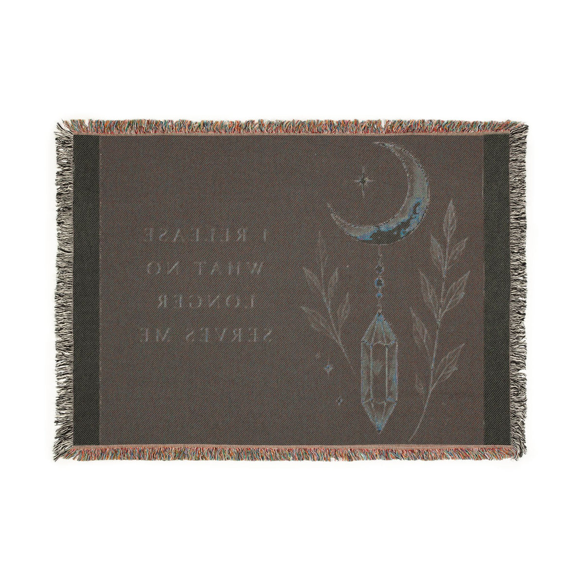 Celestial Moon and Stars Woven Blanket